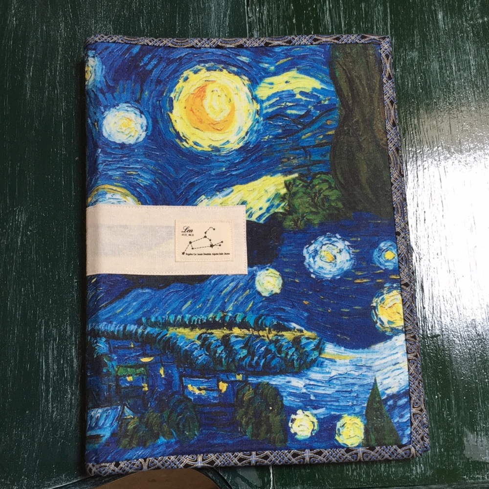 Linen starry night notebook